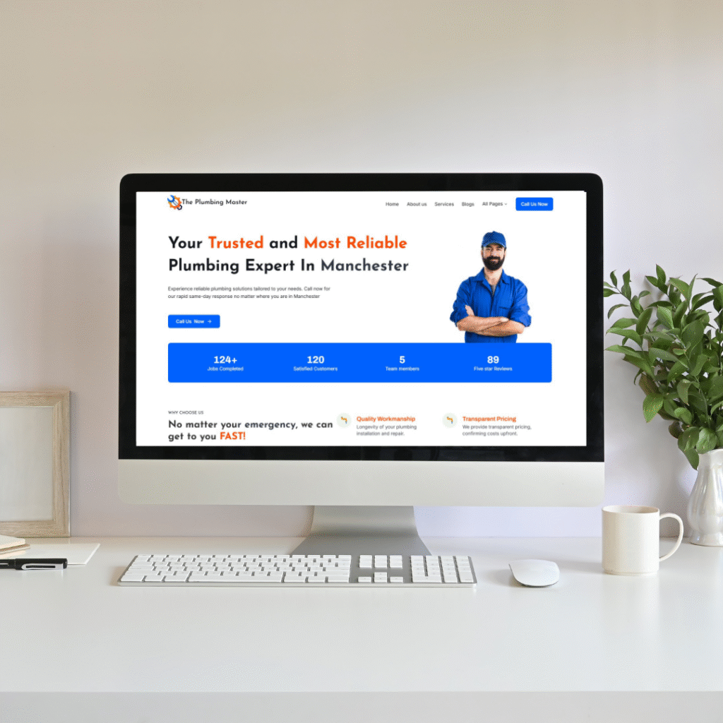 Plumbing Website Design for plumbing master